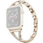 xDfind tenký řemínek z nerezové oceli posázený kamínky pro Apple Watch Ultra 49mm / 46mm / 45mm / 44mm / 42mm - zlatý