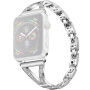 xDfind tenký řemínek z nerezové oceli posázený kamínky pro Apple Watch Ultra 49mm / 46mm / 45mm / 44mm / 42mm - stříbrný