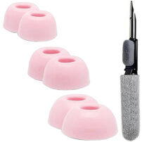 XDcase náhradní pěnové špunty s čistící tyčinkou pro AirPods Pro 1 / 2 - S/M/L - růžové