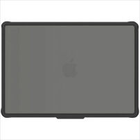 Matný transparentní kryt se zesílenými rohy pro MacBook Neo (A3404) - černý