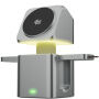 3v1 Qi2 magnetický bezdrátový stojánek s výsuvnou lampou pro iPhone / Apple Watch / AirPods - 25W - šedý