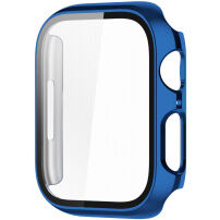 Metalické pouzdro s tvrzeným sklem pro Apple Watch 41mm - tmavě modré
