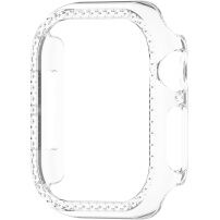 Lesklé pouzdro posázené kamínky pro Apple Watch 45mm - čiré