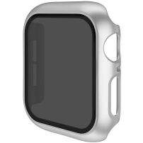 Metalické pouzdro s tvrzeným Anti-Spy sklem pro Apple Watch 40mm - stříbrné