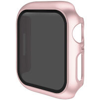 Metalické pouzdro s tvrzeným Anti-Spy sklem pro Apple Watch 41mm - růžové