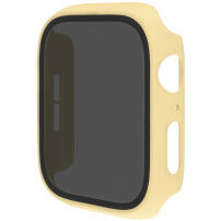Matné pouzdro s tvrzeným Anti-Spy sklem pro Apple Watch 44mm - žluté