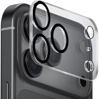 UNIQ Optix Clearshield Frameguard tvrzené sklo k ochraně čoček zadního fotoaparátu pro iPhone 17 Pro - černé