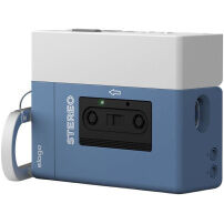 ELAGO Cassette Player obal s karabinou ve stylu kazetového přehrávače pro AirPods Pro 3 - modrý