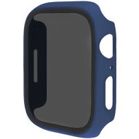 Matné pouzdro s tvrzeným Anti-Spy sklem pro Apple Watch 45mm - tmavě modré
