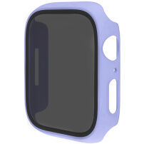 Matné pouzdro s tvrzeným Anti-Spy sklem pro Apple Watch 45mm - fialové