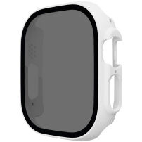 Matné pouzdro s tvrzeným Anti-Spy sklem pro Apple Watch Ultra 49mm - bílé