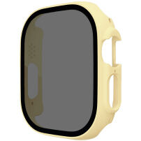 Matné pouzdro s tvrzeným Anti-Spy sklem pro Apple Watch Ultra 49mm - žluté