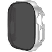 Metalické pouzdro s tvrzeným Anti-Spy sklem pro Apple Watch Ultra 49mm - stříbrné