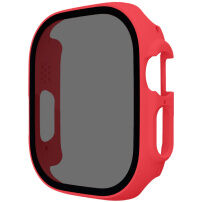 Matné pouzdro s tvrzeným Anti-Spy sklem pro Apple Watch Ultra 49mm - červené