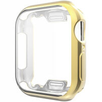 Metalické pouzdro z měkkého plastu s ochranou displeje pro Apple Watch 40mm - zlaté