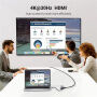 UGREEN CM512 7v1 hub - slot na SD / TF kartu / RJ45 / HDMI / USB-C / 2x USB-A na USB-C - šedý