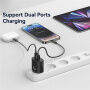 USAMS CC315 GaN rychlonabíjecí adaptér s porty USB-C / USB-A - 25W - bílý