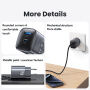 USAMS CC290 GaN rychlonabíjecí adaptér s porty USB-C / USB-A - 45W - šedý