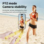 KT08 Bluetooth selfie tyč s tripodem, Gimbal stabilizátorem a světlem pro iPhone - žlutá