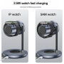 Yesido DS40 Qi2 3v1 magnetický bezdrátový stojánek pro iPhone / Apple Watch / AirPods - 25W - šedý