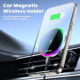 Toocki S20 magnetický držák do auta do ventilační mřížky s bezdrátovým nabíjením pro iPhone - stříbrný