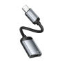 ESSAGER audio a nabíjecí redukce - Lightning na USB-C - šedá