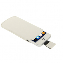 Pouzdro s vytahovacím poutkem pro iPhone 5 / 5S / SE (2016) - bílé