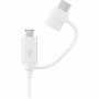 Originální Samsung datový a nabíjecí kabel USB-A / USB-C / micro USB - 1,5 m - bílý