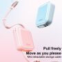 WEKOME WDC-C22 výsuvný nabíjecí a datový kabel - USB-C na USB-C - 1 m - modrý