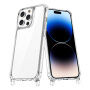 Transparentní kryt s úchyty pro šňůrku pro iPhone 14 Pro Max - čirý
