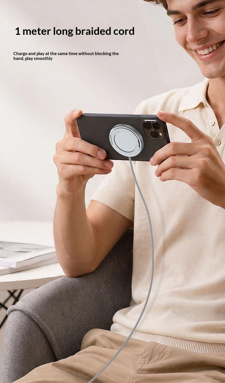HYD-002 bezdrátová MagSafe nabíječka s výklopným stojánkem pro iPhone - 25W - černá