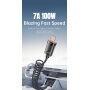 ESSAGER spirálový opletený nabíjecí a datový kabel - USB-A na USB-C - 1,8 m - černý
