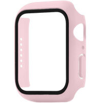Matné pouzdro s tvrzeným sklem pro Apple Watch 45mm - světle růžové