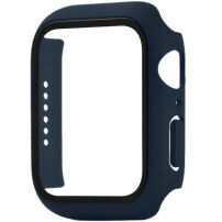 Matné pouzdro s tvrzeným sklem pro Apple Watch 45mm - tmavě modré