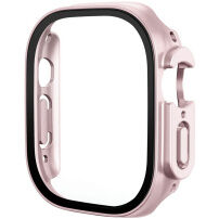 Metalické pouzdro s tvrzeným sklem pro Apple Watch Ultra 49mm - růžové