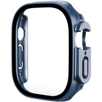 Metalické pouzdro s tvrzeným sklem pro Apple Watch Ultra 49mm - modré