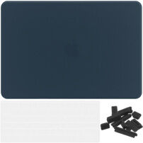 ENKAY 3v1 matný kryt s ultra tenkým krytem US klávesnice a záslepkami portů pro MacBook Neo (A3404) - tmavě modrý
