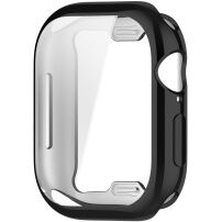 Metalické pouzdro z měkkého plastu s ochranou displeje pro Apple Watch 42mm (Series 10 / 11) - černé