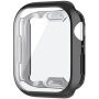 Metalické pouzdro z měkkého plastu s ochranou displeje pro Apple Watch 45mm - černé