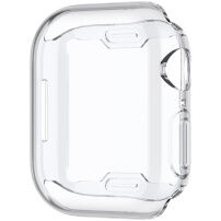 Lesklé pouzdro z měkkého plastu s ochranou displeje pro Apple Watch 45mm - čiré