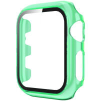 Transparentní pouzdro s tvrzeným sklem pro Apple Watch 38mm - zelené
