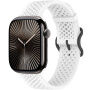 xDfind děrovaný silikonový řemínek pro Apple Watch Ultra 49mm / 46mm / 45mm / 44mm / 42mm - bílý