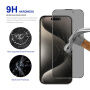 Rurihai tvrzené Anti-Spy sklo s černým rámečkem pro iPhone 15 Pro Max