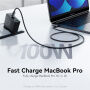 JOYROOM JR-TG11 GaN sada adaptéru s porty 3x USB-C / USB-A a kabelu USB-C na USB-C - 100W - 2 m - černá