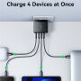 JOYROOM JR-TG11 GaN sada adaptéru s porty 3x USB-C / USB-A a kabelu USB-C na USB-C - 100W - 2 m - černá