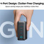 JOYROOM JR-TG11 GaN sada adaptéru s porty 3x USB-C / USB-A a kabelu USB-C na USB-C - 100W - 2 m - černá