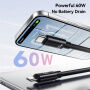 ESSAGER ES-X83 nabíjecí a datový kabel a poutko - USB-C na USB-C - 30 cm - černý