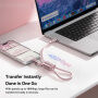 ESSAGER ES-X83 nabíjecí a datový kabel a poutko - USB-C na USB-C - 30 cm - černý