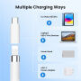 AhaStyle WE41 sada náhradního hrotu, magnetické krytky konektoru a nabíjecí redukce pro Apple Pencil 1. generace - bílá