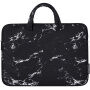 Brašna se vzorem mramoru pro MacBook do 16" - černá
